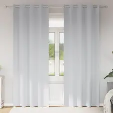  Függönyök 2 pcs Halvány szürke 245 x 140 cm Poliészter lakástextília