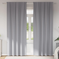 Függönyök 2 pcs Világosszürke 260 x 140 cm Poliészter lakástextília