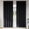  Függönyök függönyökkel 2 pcs Fekete 245 x 140 cm Poliészter