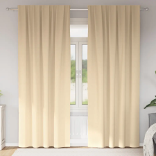  Függönyök függönyökkel 2 pcs Krém 225 x 140 cm Poliészter lakástextília