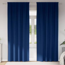  Függönyök függönyökkel 2 pcs Sötétkék 225 x 140 cm Poliészter lakástextília