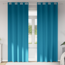  Függönyök függönyökkel 2 pcs Türkiz 260 x 140 cm Poliészter lakástextília