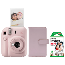 Fujifilm INSTAX MINI 12 Blossom pink fényképezőgép csomag (Kamera+Film 2X10 Kép+Album) fényképező