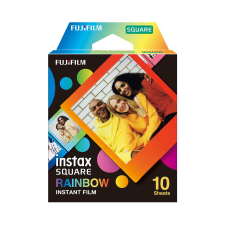 Fujifilm Rainbow Színes film Instax Square típusú instant kamerákhoz (10db / csomag) fotópapír