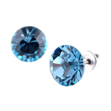 Fülbevaló, aquakék SWAROVSKI® kristállyal, 8 mm, ART CRYSTELLA® fülbevaló