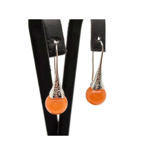 Fülbevaló golyó barack aventurin mint kürt 10mm fülbevaló