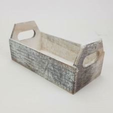 Füles fa ládika szürkésbarna 18cm x 9cm x 7,8cm dekorálható tárgy