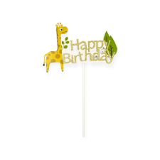 Fundrag Torta beszúró, topper - Happy birthday zsiráffal sütés és főzés