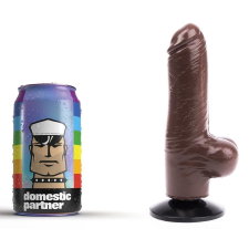 FUNKER DP87BR – élethű dildó, 13 cm, barna műpénisz, dildó
