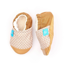 FUNKIDZ Első lépés cipő - puhatalpú kiscipő - Drapp mozaik 12-18 hónap gyerek cipő