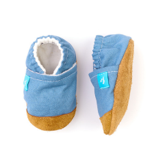 FUNKIDZ Első lépés cipő - puhatalpú kiscipő - Farmerkék 0-3 hónap gyerek cipő