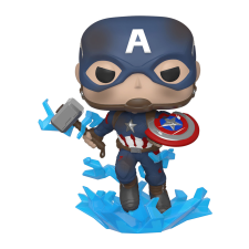 Funko Games Funko Pop! Marvel: Avenger Endgame - Captain America w Broken Shield & Mjolnir játékfigura