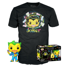 Funko Pop! & Tee: DC Comics - Joker Blacklight figura és póló (XL) játékfigura