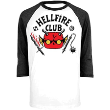 Funko POP! Tee: Stranger Things - Hellfire Club 3/4 ujjú póló (L) játékfigura