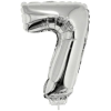 Funny fashion Számos lufi - 7, ezüst, 42 cm  Ajánlott 6-99 éves korig unisex (66246)