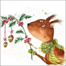 Funny squirrel papírszalvéta 33x33cm, 20db-os papírárú, csomagoló és tárolóeszköz