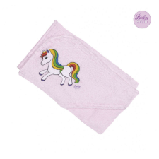  Fürdőlepedő kapucnis 80*90cm, Rózsa póni babatörülköző, kifogó