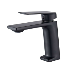  Fürdőszoba mosogató csaptelep, Blackswan, M117 típus, matt fekete modell, mérete 16 cm csaptelep