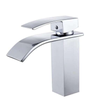  Fürdőszoba mosogató csaptelep, Blackswan, M84 típus, fényes króm modell, mérete 19 cm csaptelep