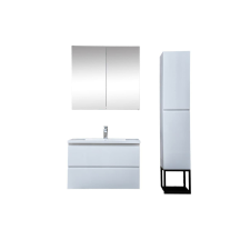  Fürdőszoba szekrény mosdóval SAT B-Way fehér fényű KSETBWAY7 fürdőszoba bútor