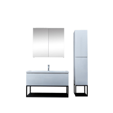  Fürdőszoba szekrény mosdóval SAT B-Way tölgy szőnyeg KSETBWAY9 fürdőszoba bútor