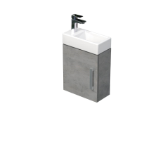  Fürdőszoba szekrény mosdóval SAT Cube Way 40x47,5x20 cm betonszőnyeg CUBE320401DBE fürdőszoba bútor