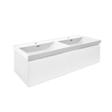 Fürdőszoba szekrény mosdóval SAT Evolution 118x30x44,8 cm fehér matrac SATEVO120WMU4 fürdőszoba bútor