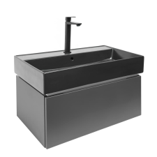  Fürdőszoba szekrény mosdóval SAT Feel 80x30x46 cm antracit SATFEEL80ANTU3B fürdőszoba bútor