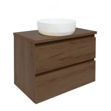  Fürdőszoba szekrény takarólemezzel SAT B-Way 59x50x45 cm diószőnyeg BWAY260NUTDESK fürdőszoba bútor