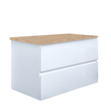 Fürdőszoba szekrény takarólemezzel SAT B-Way 79x50x45 cm fehér fényű BWAY280WDOAK fürdőszoba bútor