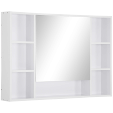 Fürdőszoba szekrény tükörrel, Kleankin, MDF/üveg, 100x15x70 cm, fehér fürdőszoba bútor