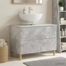  Fürdőszobai mosdószekrény DELFT Betonszürke 82 x 41 x 59 cm fürdőszoba bútor
