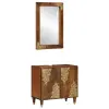  Fürdőszobai Szekrény Szett 2 db Méz barna 62 x 33 x 58 cm