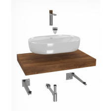  Fürdőszobai szett SAT tányérral a mosdókagyló alatt Dolce 80x8x50 cm tölgy charleston KSETDO3 fürdőszoba bútor