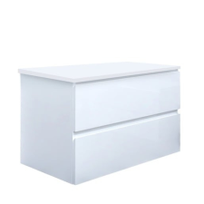  Fürdőszobaszekrény fedőlemezzel SAT B-Way 79x50x45 cm fehér fényes BWAY280WDESK fürdőszoba bútor