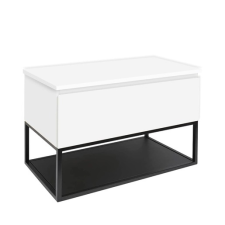 Fürdőszobaszekrény fedőlemezzel SAT B-Way 99x57x45 cm fehér fényes BWAY100WDESK fürdőszoba bútor