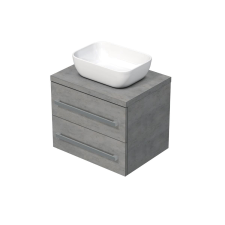  Fürdőszobaszekrény lappal Naturel Cube Way 60x53x46 cm beton matt CUBE461603BE45 fürdőszoba bútor