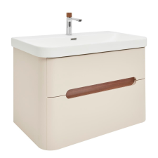  Fürdőszobaszekrény mosdókagylóval és keverővel SAT Fusion 77,5x53x45 cm homokbézs matt SATFUSION280BEMWBA fürdőszoba bútor