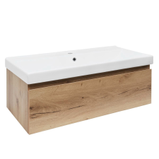Fürdőszobaszekrény mosdókagylóval SAT B-WAY 99x30x45 cm matt tölgy BWAY100OAKU1 fürdőszoba bútor