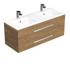 Fürdőszobaszekrény mosdókagylóval SAT Cube Way 120x47,5x46 cm Hickory tölgy CUBE461202DHMOD fürdőszoba bútor