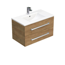  Fürdőszobaszekrény mosdókagylóval SAT Cube Way 80x47,5x46 cm Hickory tölgy CUBE46802DHMOD fürdőszoba bútor