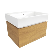  Fürdőszobaszekrény mosdókagylóval SAT Feel 60x30x46 cm mézes tölgy matt SATFEEL60DMU2 fürdőszoba bútor