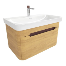  Fürdőszobaszekrény mosdókagylóval SAT Fusion 77,5x43x45 cm méz matt tölgy SATFUSION80DMUBA fürdőszoba bútor