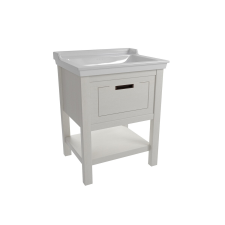  Fürdőszobaszekrény mosdóval Naturel Country 65x85x53 cm fehér COUNTRY65ZBI fürdőszoba bútor