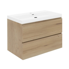  Fürdőszobaszekrény mosdóval SAT B-Way 79x50x45 cm tölgyfa mat BWAY280OAKU4 fürdőszoba bútor