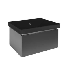  Fürdőszobaszekrény mosdóval SAT Feel 60x30x46 cm antracit színben matt SATFEEL60ANTU1MB fürdőszoba bútor