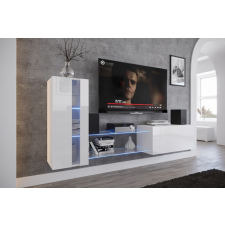 Furnitech Venezia Concept C45N nappali faliszekrény sor - 216 x 91 cm (magasfényű fehér) bútor