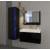 Furnitech Venezia Dream I. fürdőszobabútor szett + mosdókagyló + szifon (fényes fekete)