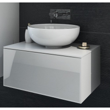 Furnitech Venezia Mode fürdőszobabútor + mosdókagyló + szifon - 60 cm (fényes fehér) fürdőszoba bútor