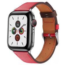 FUSION Apple Watch Bőr szíj 42/44 mm - Piros okosóra kellék